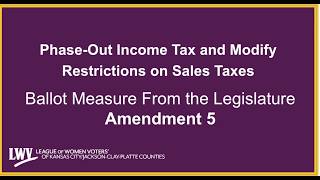 Missouri Amendment 5 Phase-Out Missouri Income Tax and Modify Restrictions on Sales Taxes