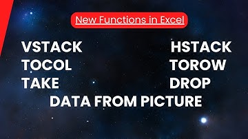New Functions To become Pro In MS Excel #Vstack #Hstack  #Tocol  #Torow  #Data From Pictures