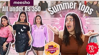 meesho summer tops haul under Rs 299 for women *mega blockbuster sale haul* upto 70% OFF #meesho