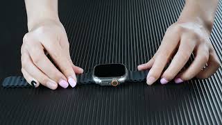 Tempered glass protector with alignment tray with sticker installation video for watch (EN)