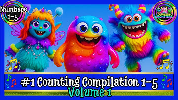 #1 Counting Compilation  | 1-5 | Focused Practice | Magic Mini Monsters | #magicminimonsters