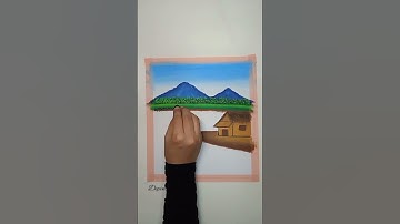 Thumbnail of menggambar pemandangan gunung