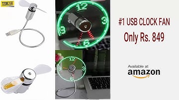 Most Cool Gadget at amazon USB LED Clock Fan with Real Time Display Function