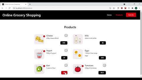 Online Grocery Shopping - React