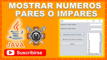 Mostrar Numeros Pares o Impares NetBeans