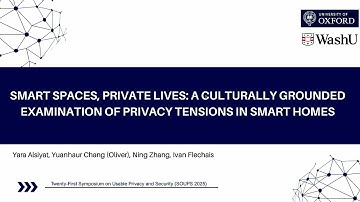 SOUPS 2025 - Smart Spaces, Private Lives: A Culturally Grounded Examination of Privacy Tensions...