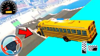 I DRIVE A DIFFICULT ? BUS STUNT MODE | BUS ULTIMATE MEGA RAMP CHALLENGE