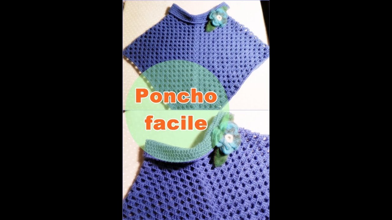 Poncho facilissimo all'uncinetto