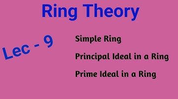 RING THEORY #9 |SIMPLE RING ,PRINCIPAL IDEAL IN A RING, PRIME IDEAL IN A RING| NA Math Study