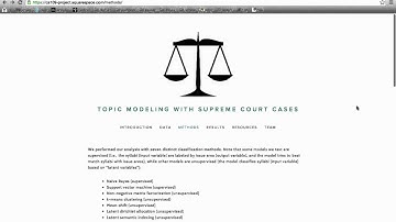 CS 109: Topic Modeling with Supreme Court Cases