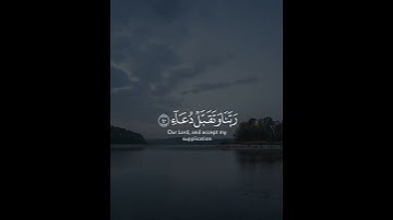رب اجعلني مقيم الصلاة ومن ذريتي قرآن كريم حالات واتس 🌷🤍