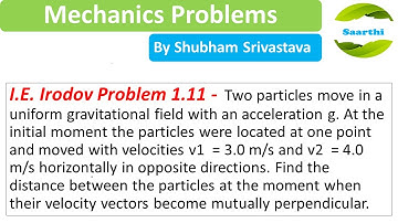 Mechanics - I.E. Irodov - Problem 1.11