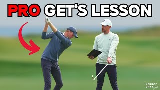 Pro Golfer Gets a LIVE LESSON