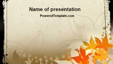 Autumn Pattern PowerPoint Template by PoweredTemplate.com