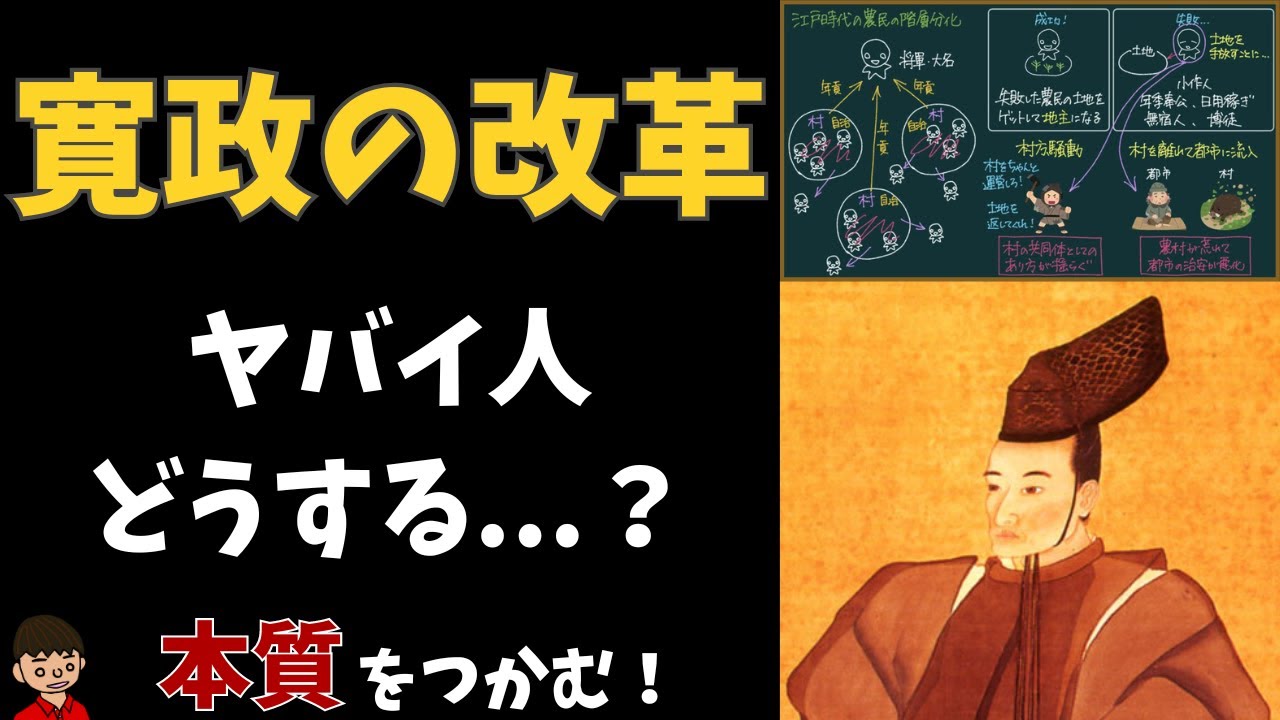 寛政の改革（by松平定信）について東大卒の元社会科教員がわかりやすく解説【日本の歴史40】