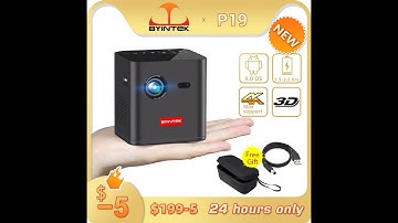 Review BYINTEK P19 3D Mini Projetor Portable Smart Android WIFI Video 2022