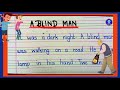 One page english story for kids  a blind man with a lamp