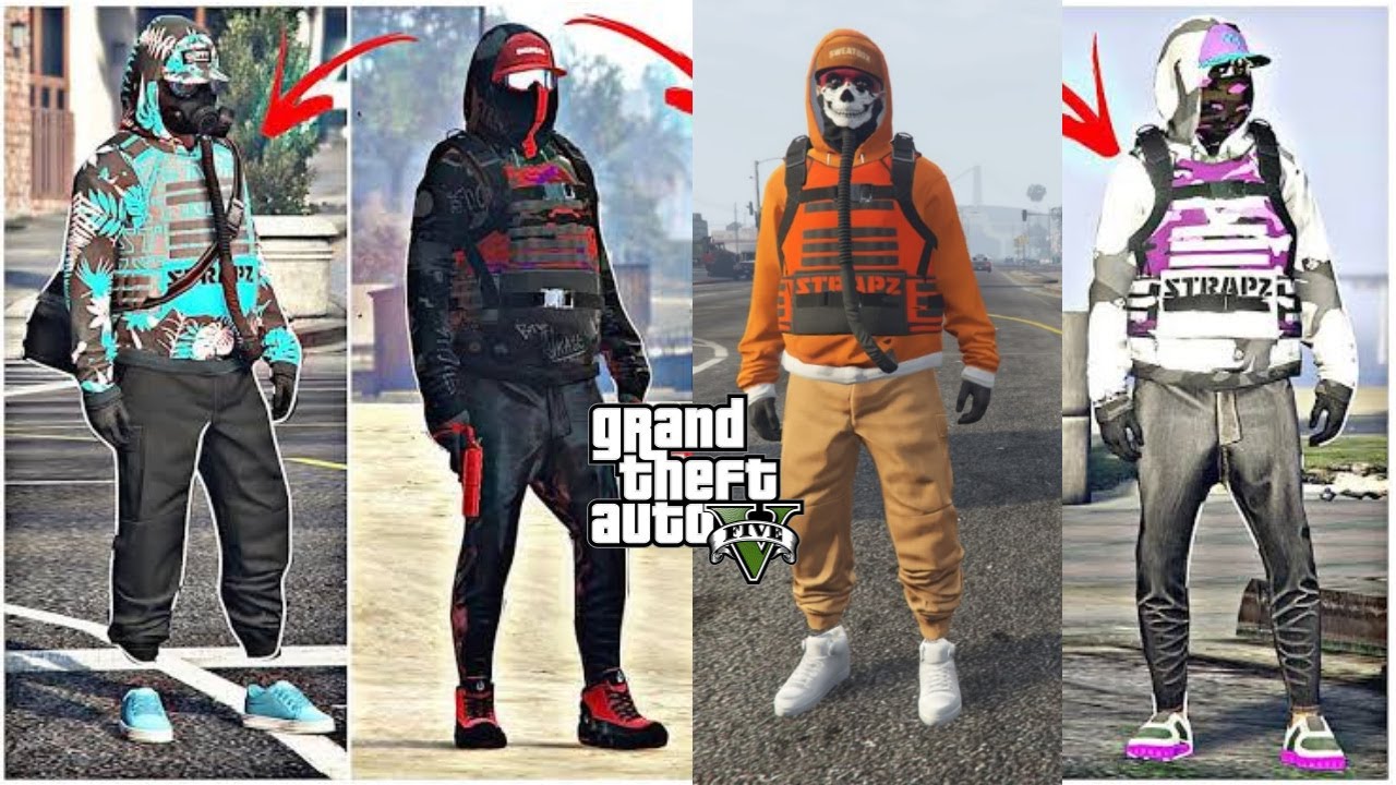 TOP 4 Easy GTA 5 Online RNG/Tryhard Outfits Using Clothing Glitches ...