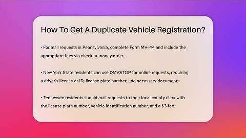 How To Get A Duplicate Vehicle Registration? - Car Performance Pros