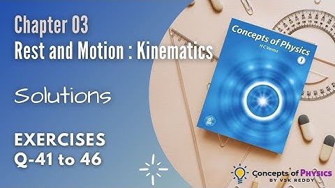 HC Verma solutions I Chapter 03 I Rest & Motion: Kinematics : Exercises Que 31 to 40 for NEET, JEE