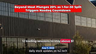 Beyond Meat Plunges 20% as 1-for-30 Split Triggers Nasdaq Countdown #NASDAQBYND #StockMarket