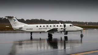 Beechcraft 1900C-1 Wet Weather Landing - Startup and Takeoff | Bendigo Airport