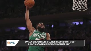 Jaylen Brown sets Celtics record for most points in season opener