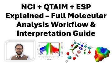 NCI + QTAIM + ESP Explained | Full Molecular Analysis Workflow & Interpretation Guide | Dr MA Hashmi