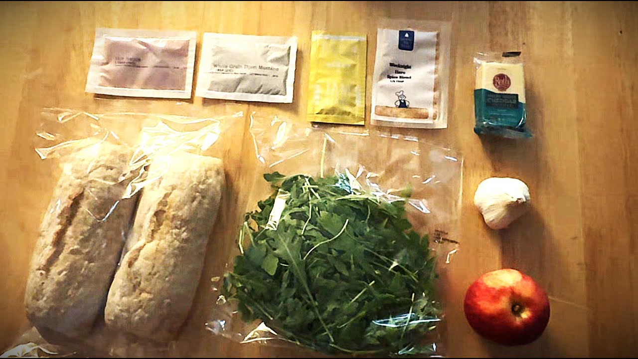 Blue Apron meal kit Honey Mustard Chicken Sandwich