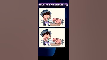 Spot the 3 Differences Hard Short Puzzle #1599