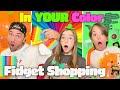 You Wont Believe What We Find! *NO BUDGET* FIDGET SHOPPING Challenge In YOUR Color ONLY!!