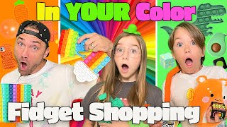 You Wont Believe What We Find! *NO BUDGET* FIDGET SHOPPING Challenge In YOUR Color ONLY!!