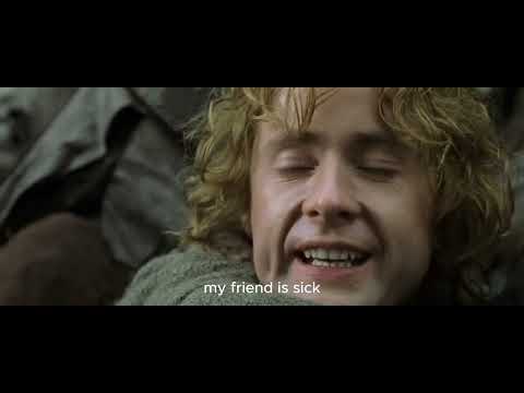 The Uruk-Hai meet the Orcs Merry is forced to drink grog