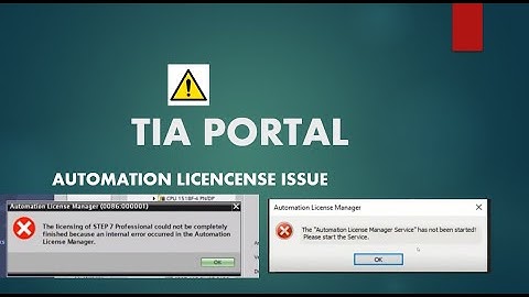Tia portal Automation License Manager Issue