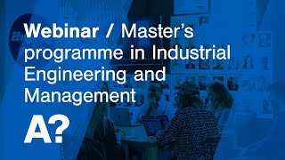 Webinar | Industrial Engineering and Management