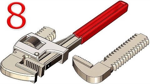 8- Project 17 |Pipe Wrench 2| SolidWorks Tutorial : hook jaw