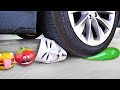 Crushing Crunchy & Soft Things by Car! EXPERIMENT: CAR VS TOOTHPASTE, Squishy, Fruit, Hackers & more