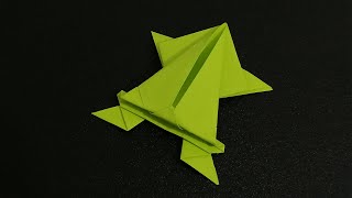 How to make a jumping paper frog | Origami Frog | Origami Paper Jumping Frog