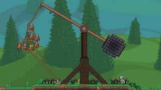 A Simple Working Trebuchet in Terraria