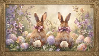 Framed TV Art Wallpaper - Aesthetic Vintage Watercolour Easter Spring Themed Screen Saver (No Sound) screenshot 1