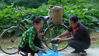 Harvesting Watermelons & Selling On A Bicycle In 2000 | Single Mother 17 Years Old