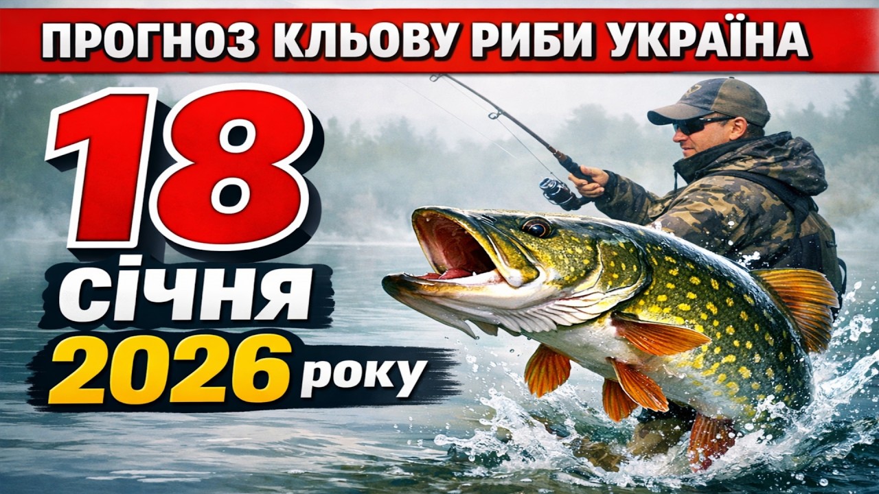 ПРОГНОЗ КЛЁВА в УКРАЇНІ на 18 січня 2026 року. Бросай все и на рыбалку!