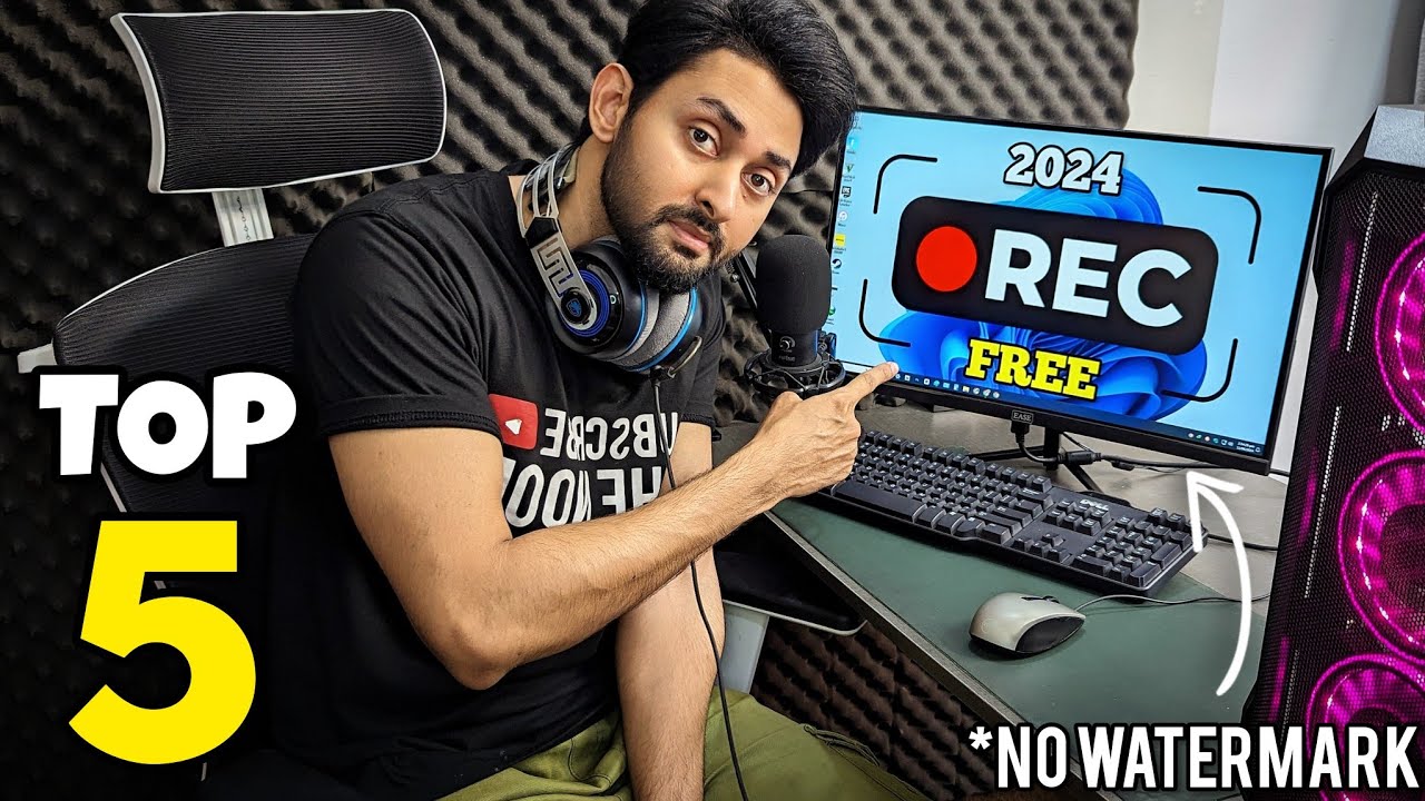 TOP 5 SCREEN RECORDERS FOR PC 2024 BEST SCREEN RECORDER Hindi/Urdu THE NOOB YouTube