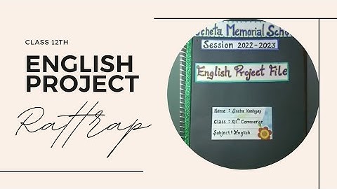 class 12 English project file on The Rattrap