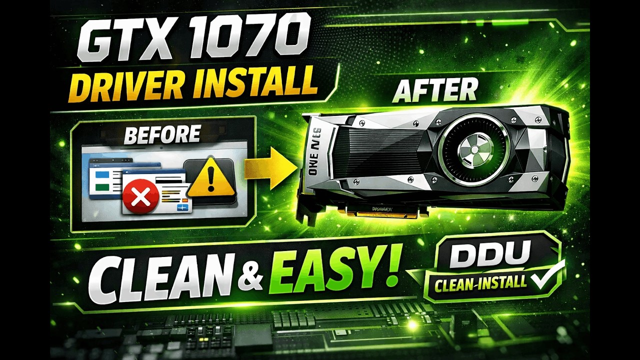 GTX 1070 Driver Installation Tutorial | Clean Install with DDU (Fix ...