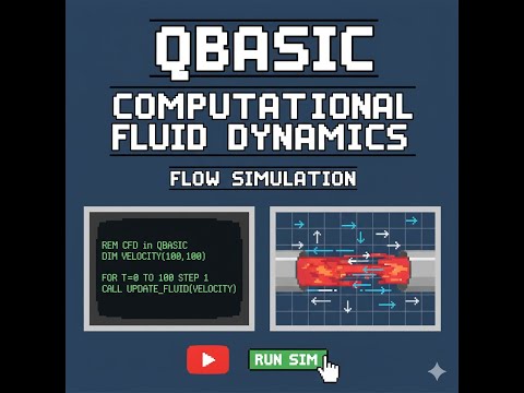 Computational fluid dynamics in QBasic #fluiddynamics #basic