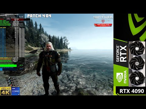 The Witcher 3 Patch 4.04 Ultra+ Settings Ray Tracing DLSS 4K | RTX 4090 | i9 13900K
