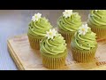 Bnh cupcake tr xanh  matcha cupcakes with matcha buttercream