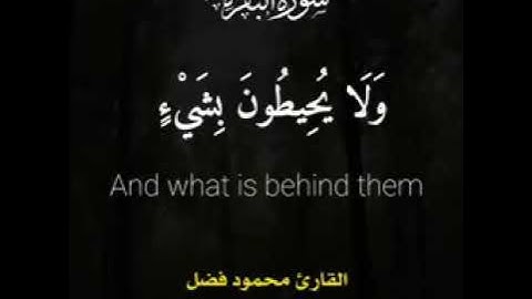 آيه الكرسي بصوت القارئ محمود فضل
