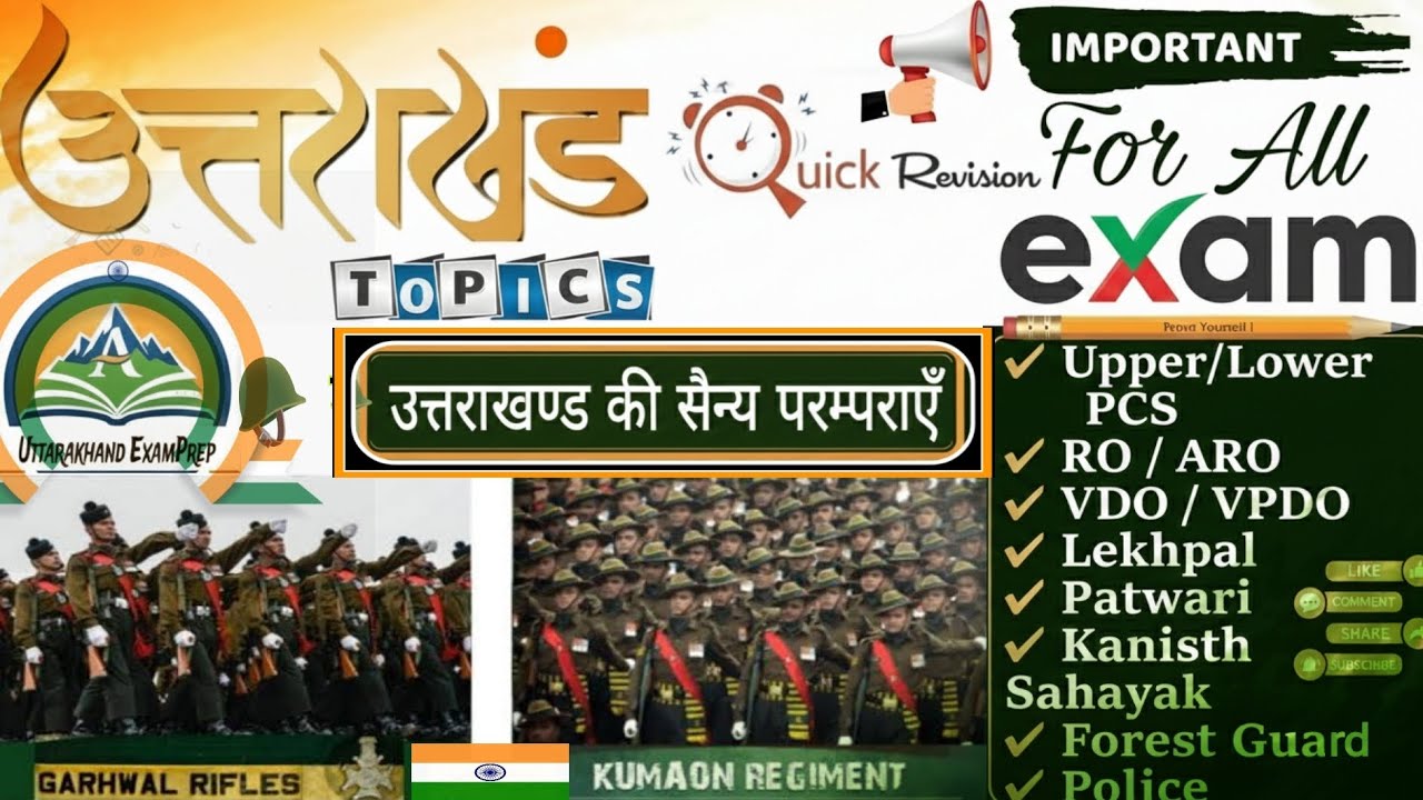 उत्तराखंड की सैन्य परम्पराएँ 🇮🇳 | Kumaon Regiment & Garhwal Rifles Complete History |#uksssc #ukpsc